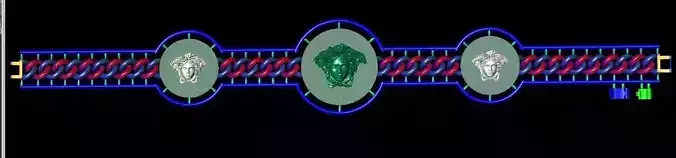 versace chain and bracelet