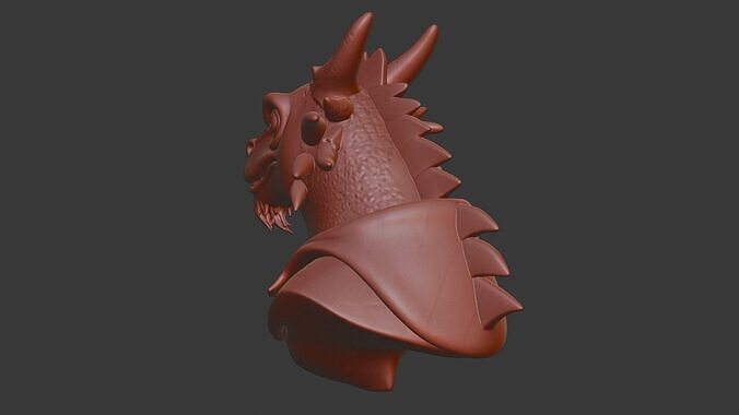 Bearded Dragon Head Bust 3D STL Printable - 3D Model STL 3D  3D print model