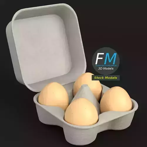 Cardboard package for 4 eggs