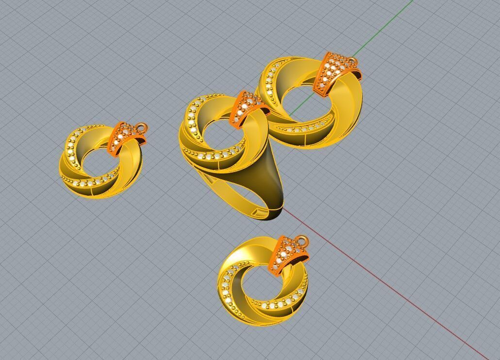 Half set or mini set two tone and two piece 3D print model_9