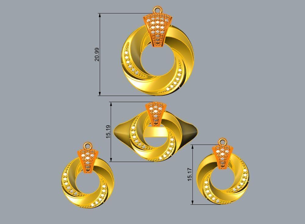 Half set or mini set two tone and two piece 3D print model_8