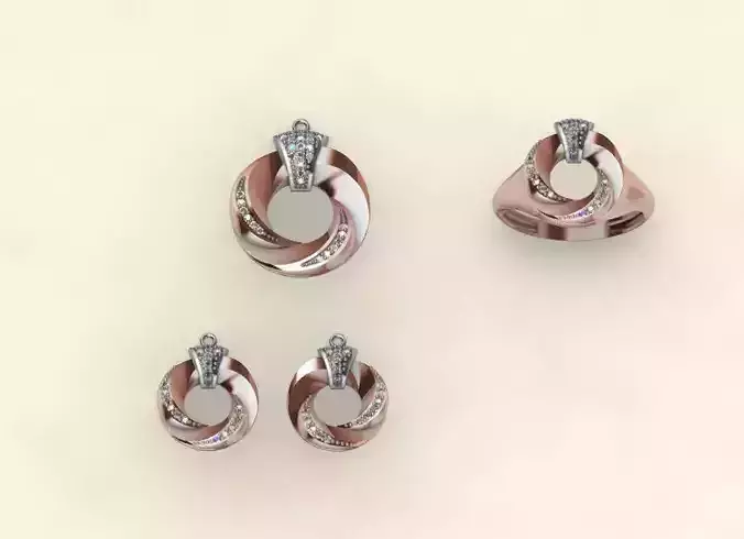 Half set or mini set two tone and two piece 3D print model