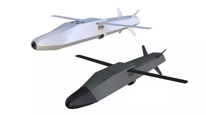 JFS-M  Joint Fire Support Missile  Low-poly 3D model