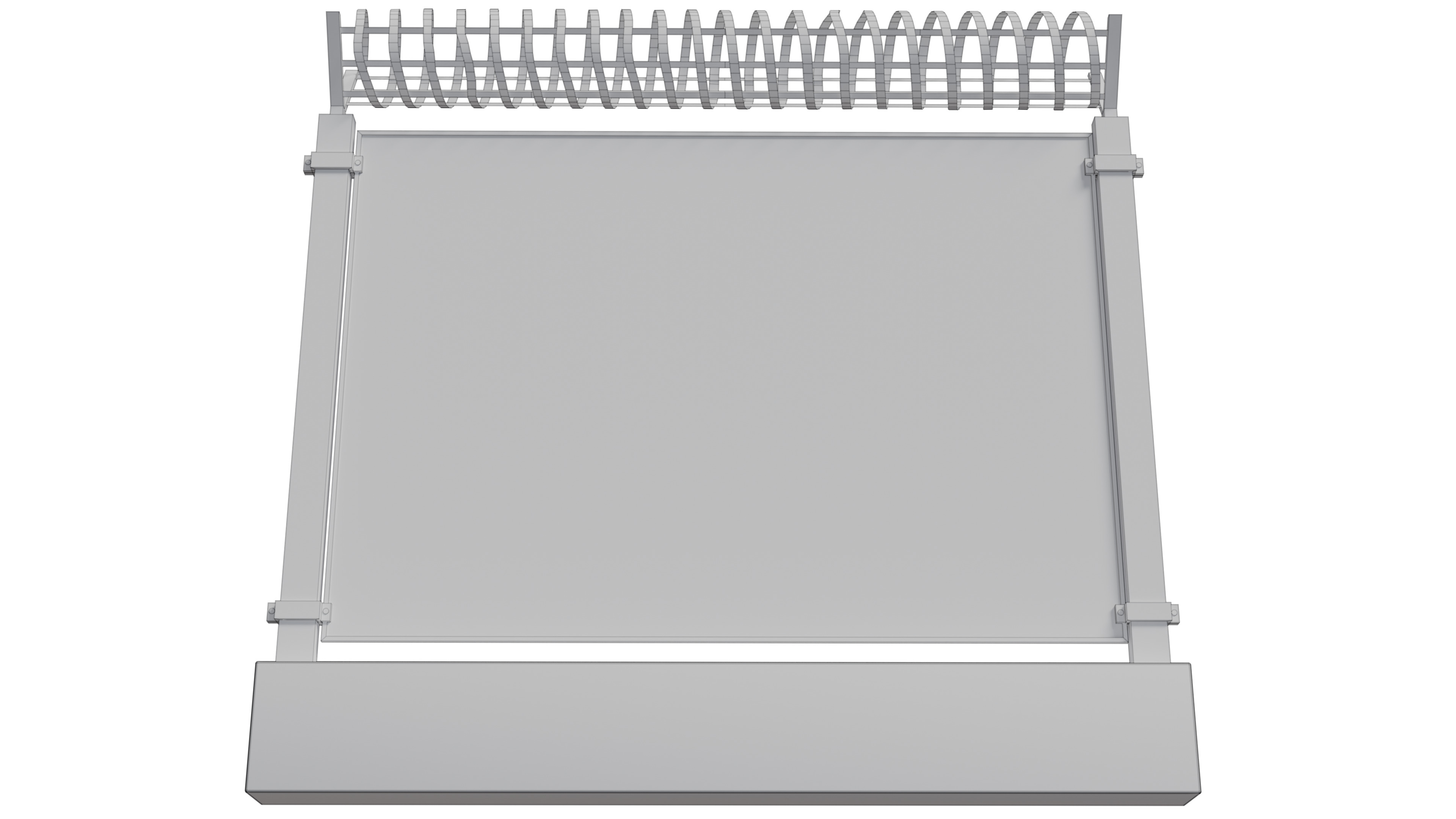 Barbed Wire Fence Low-poly 3D model_8