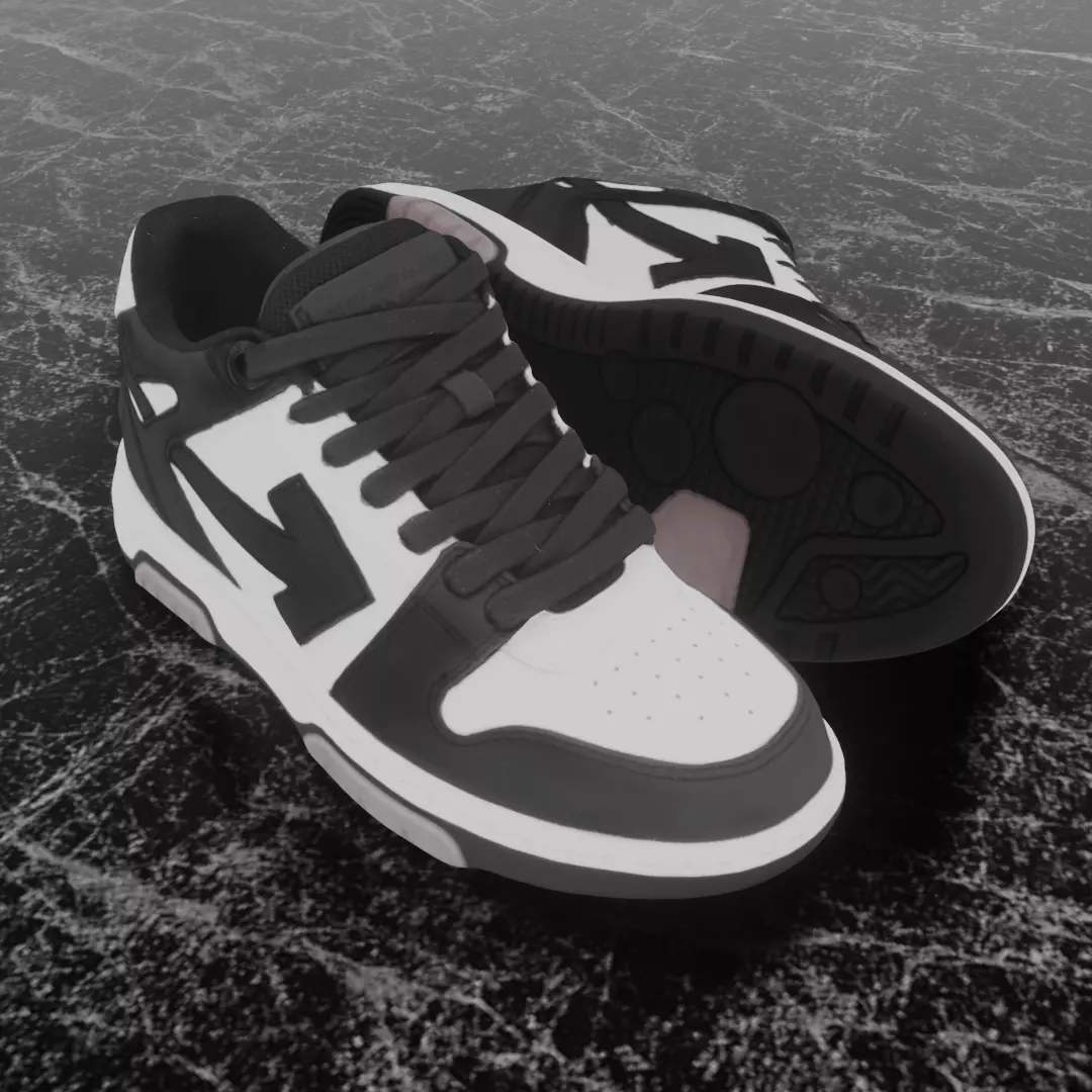 OFF WHITE OUT OF OFFICE 3D SHOES Low-poly 3D model