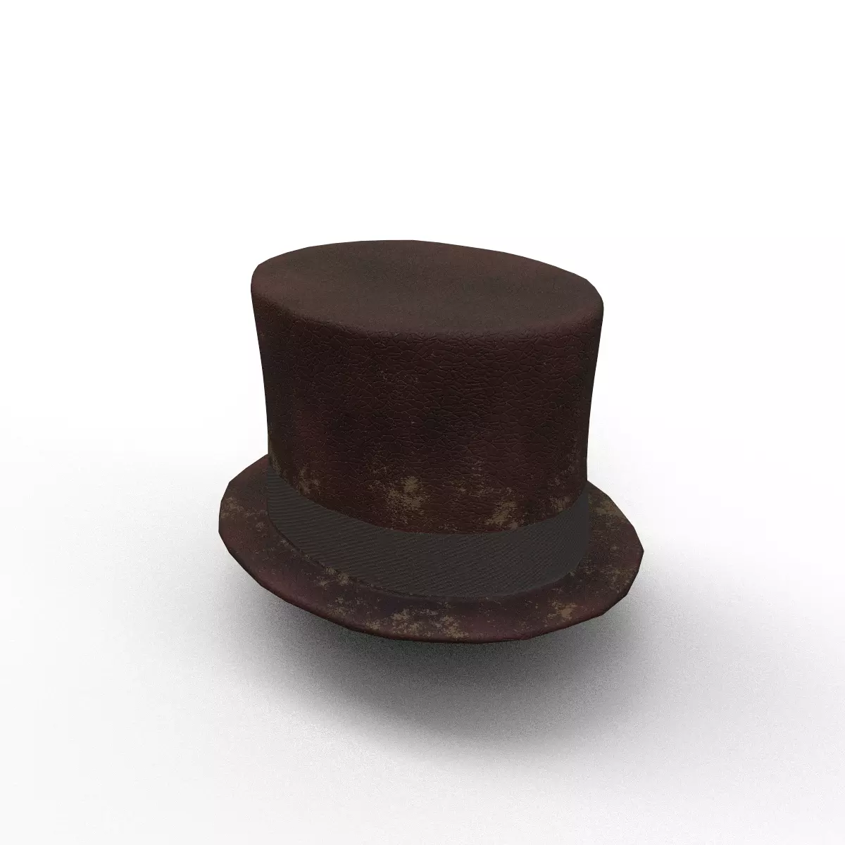 Steampunk hat Low-poly 3D model_0