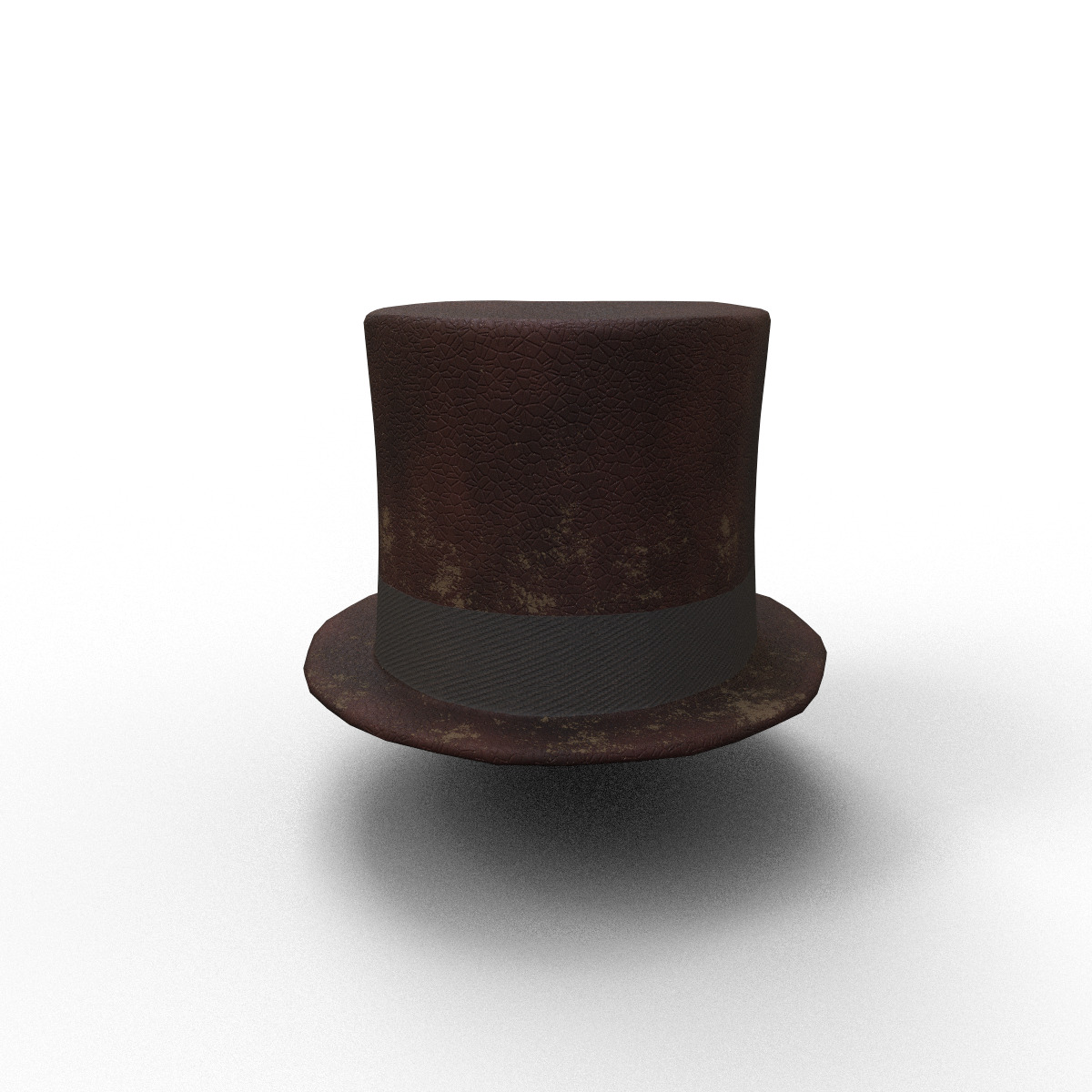 Steampunk hat Low-poly 3D model_1