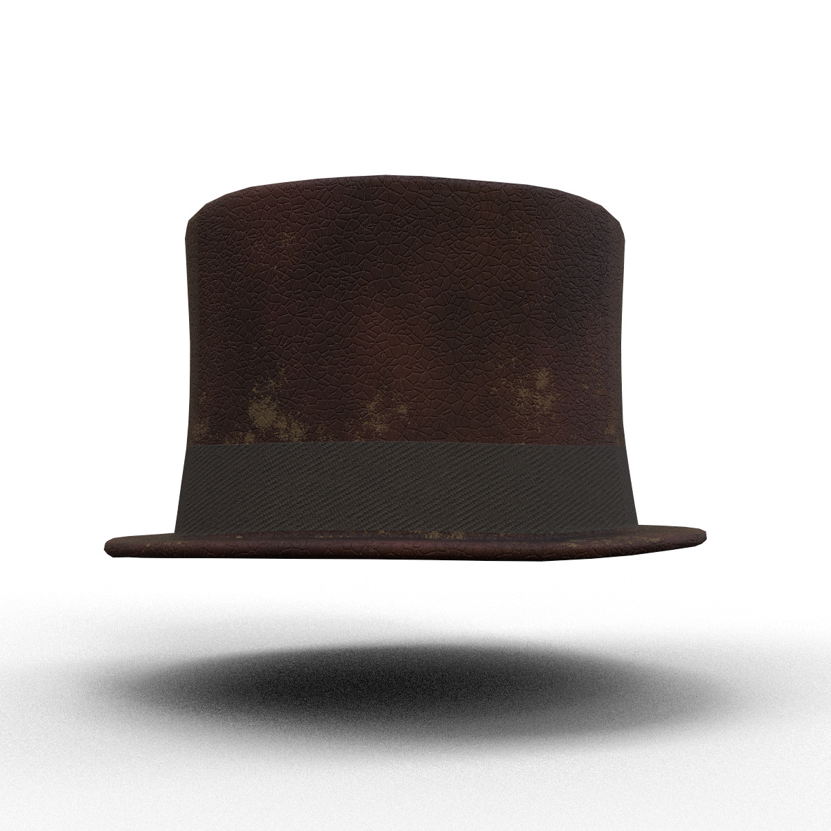 Steampunk hat Low-poly 3D model_2
