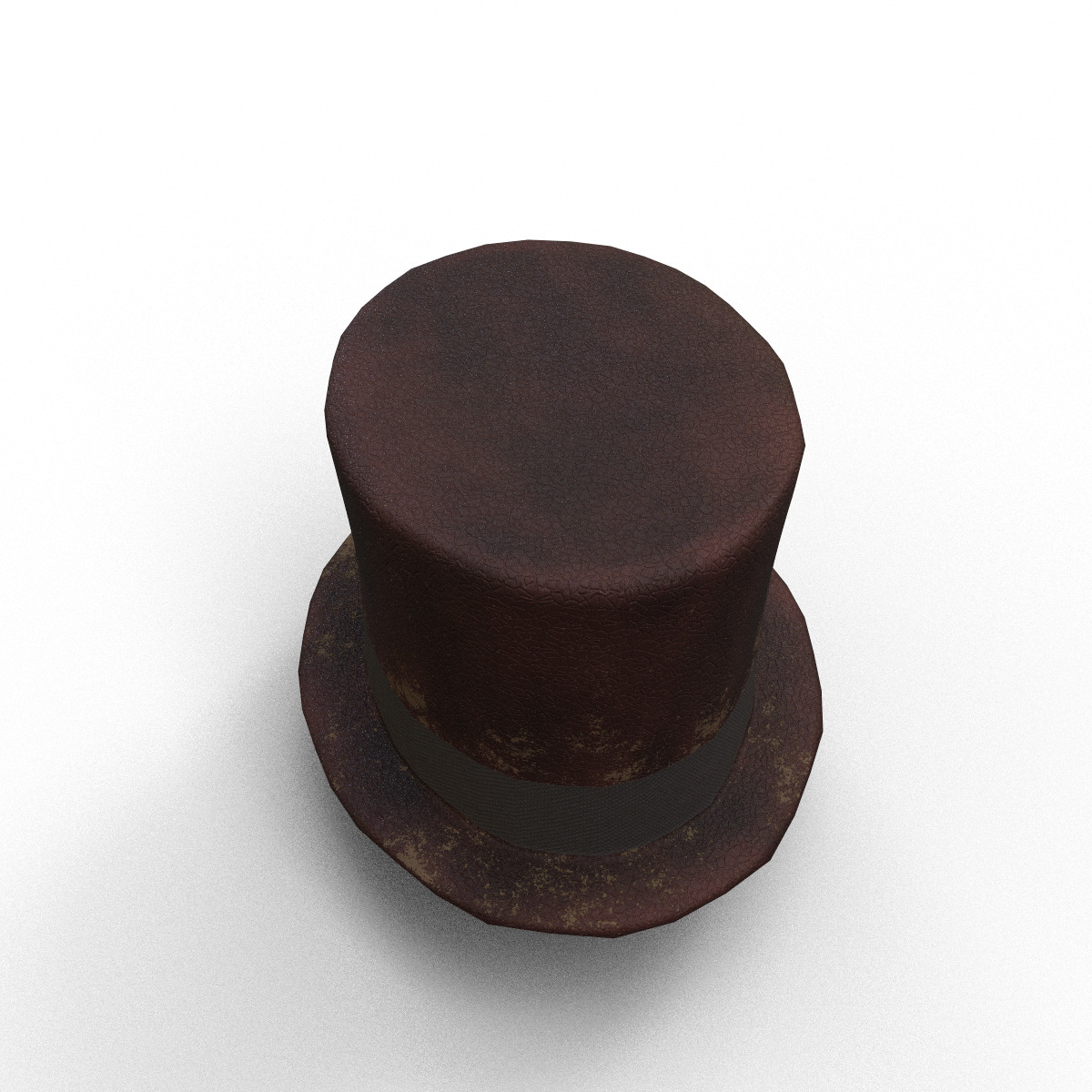 Steampunk hat Low-poly 3D model_4