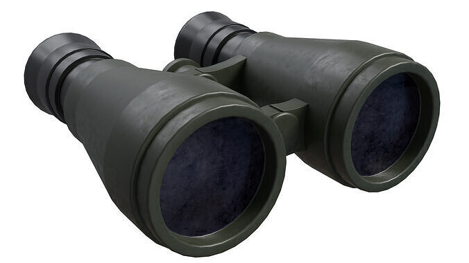 Binocular Low-poly 3D model