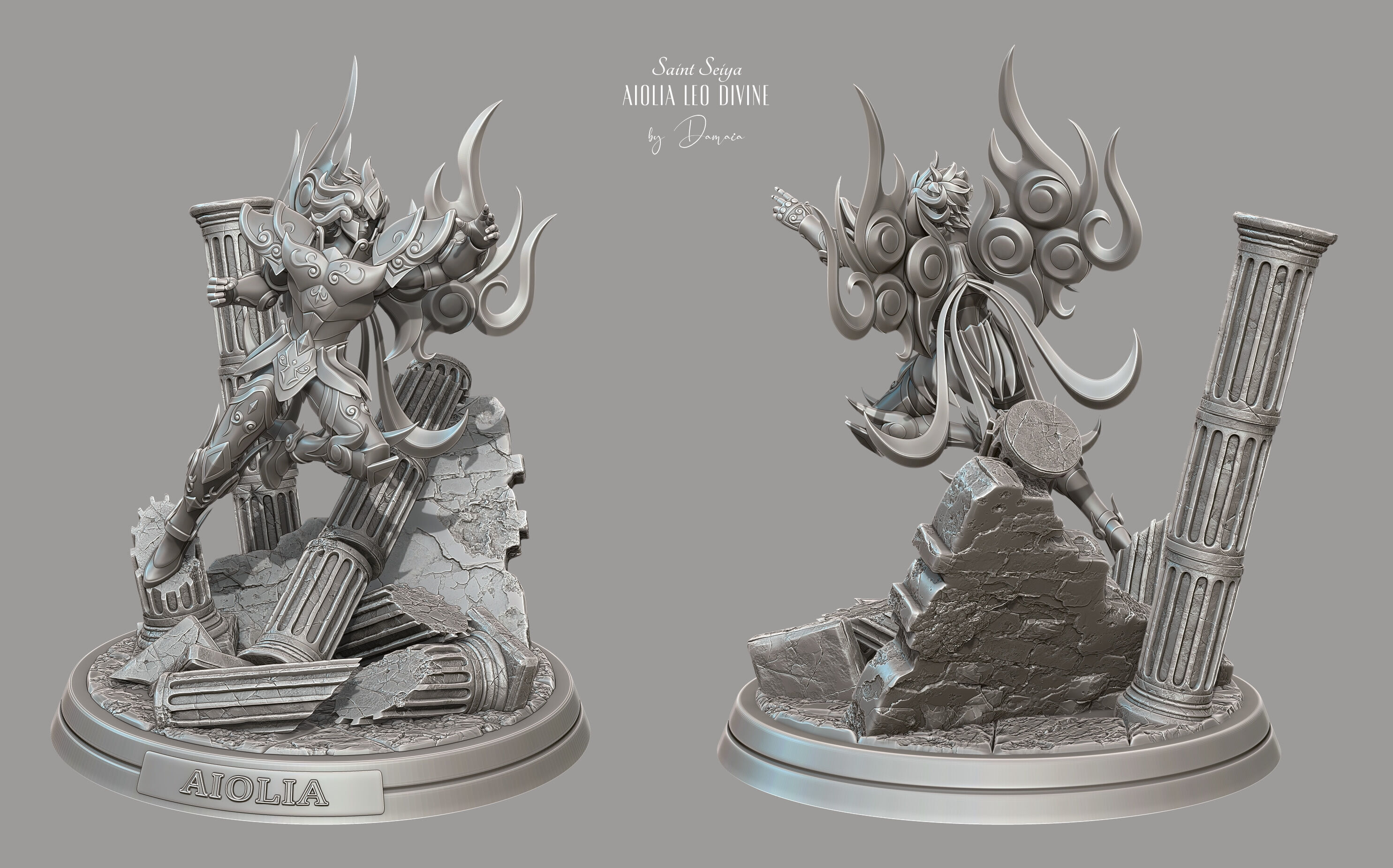 Saint Seiya - Leo Aiolia God Cloth 3D print model_1