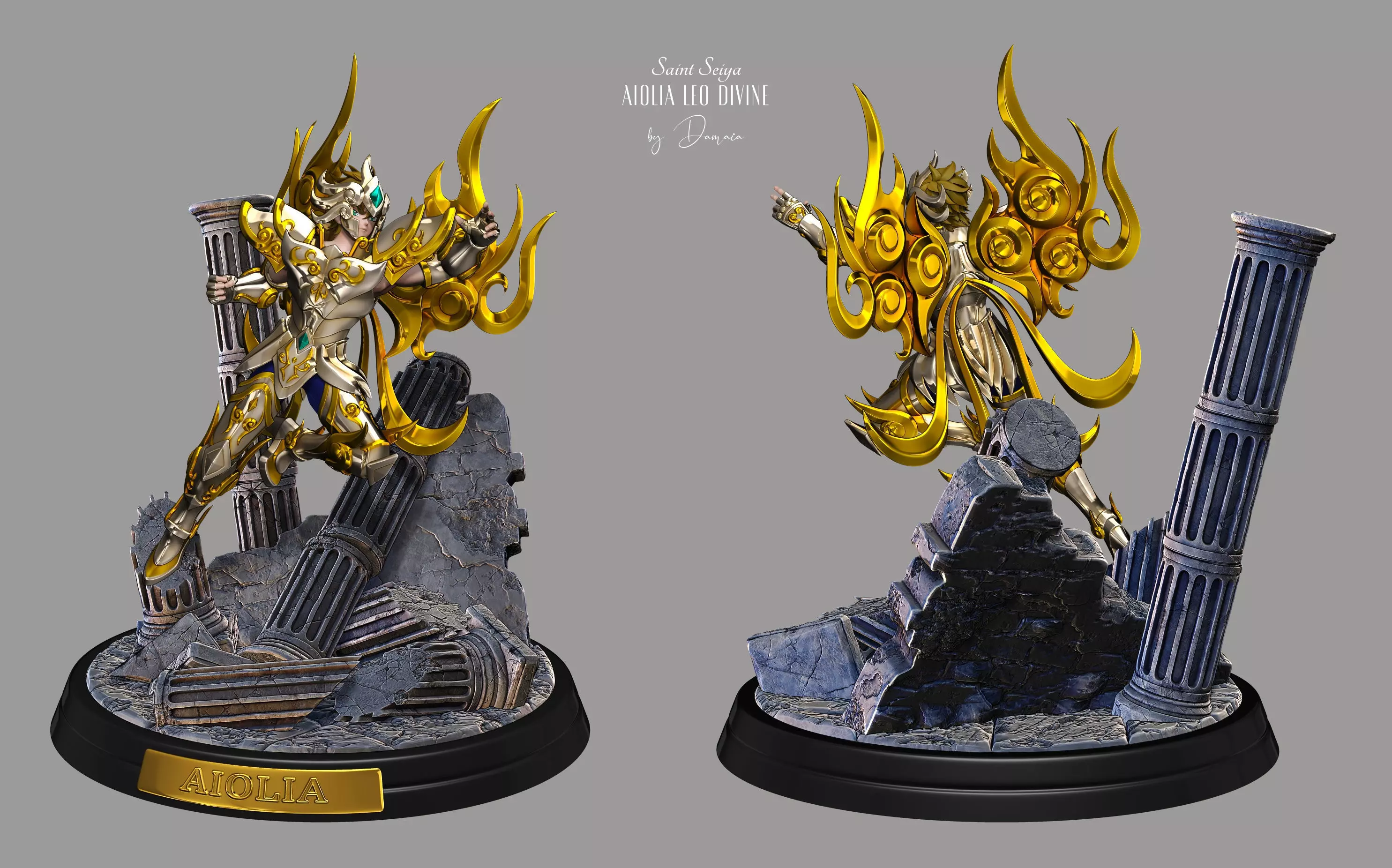 Saint Seiya - Leo Aiolia God Cloth 3D print model_0