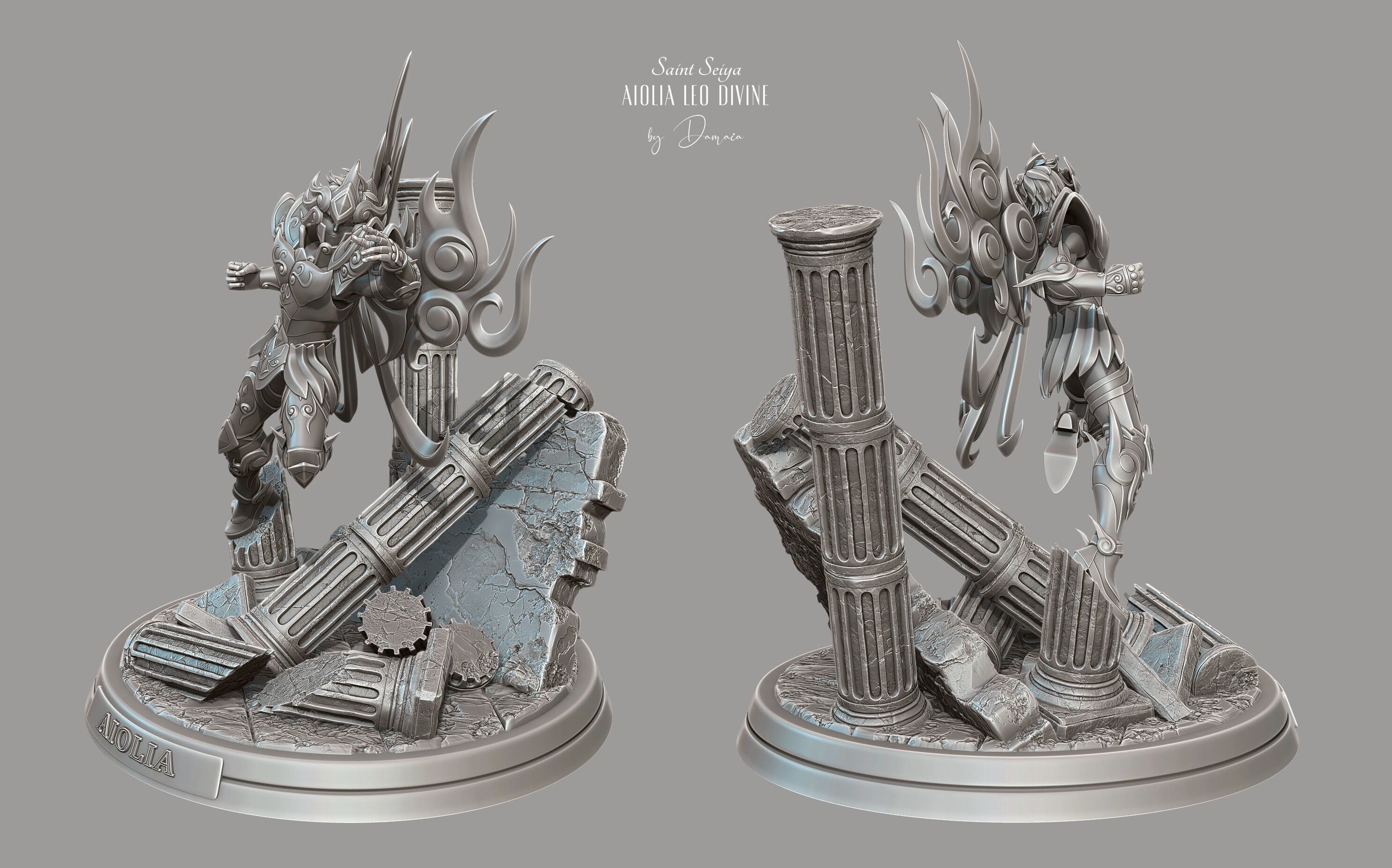 Saint Seiya - Leo Aiolia God Cloth 3D print model_3