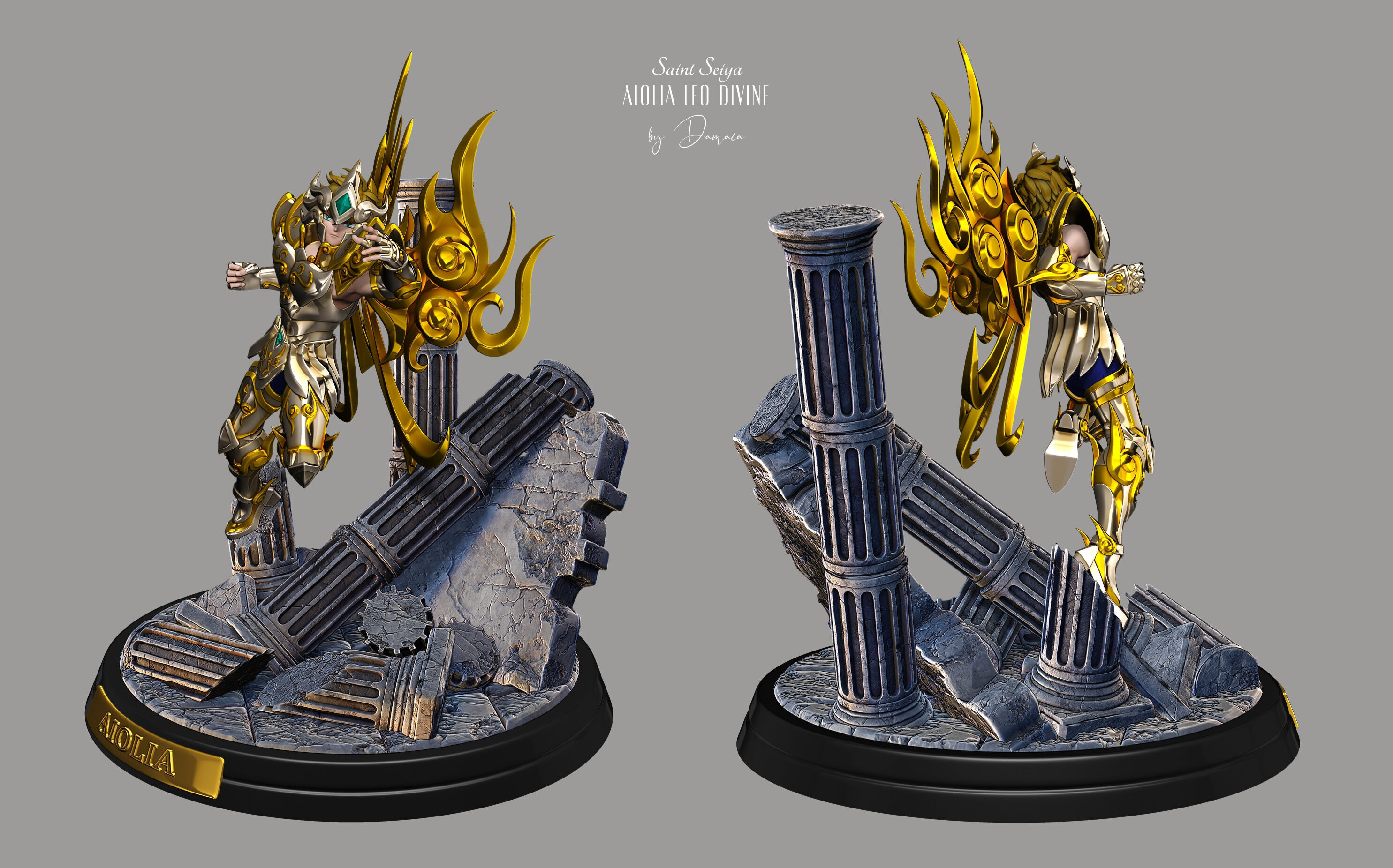 Saint Seiya - Leo Aiolia God Cloth 3D print model_2