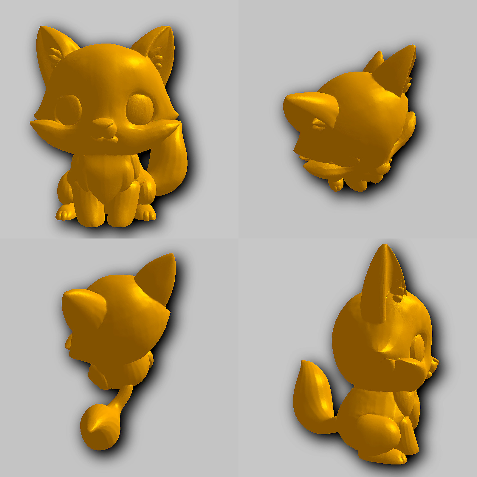 Fox - Kawaii Animals Collection 3D print model_1