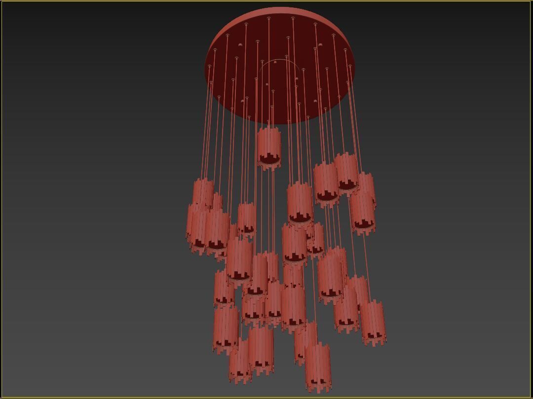 Gianna Round Chandelier 3D model_13