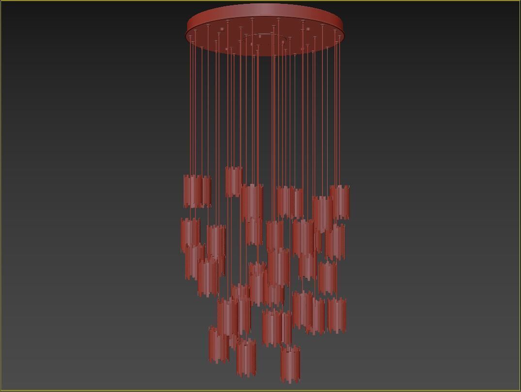 Gianna Round Chandelier 3D model_12