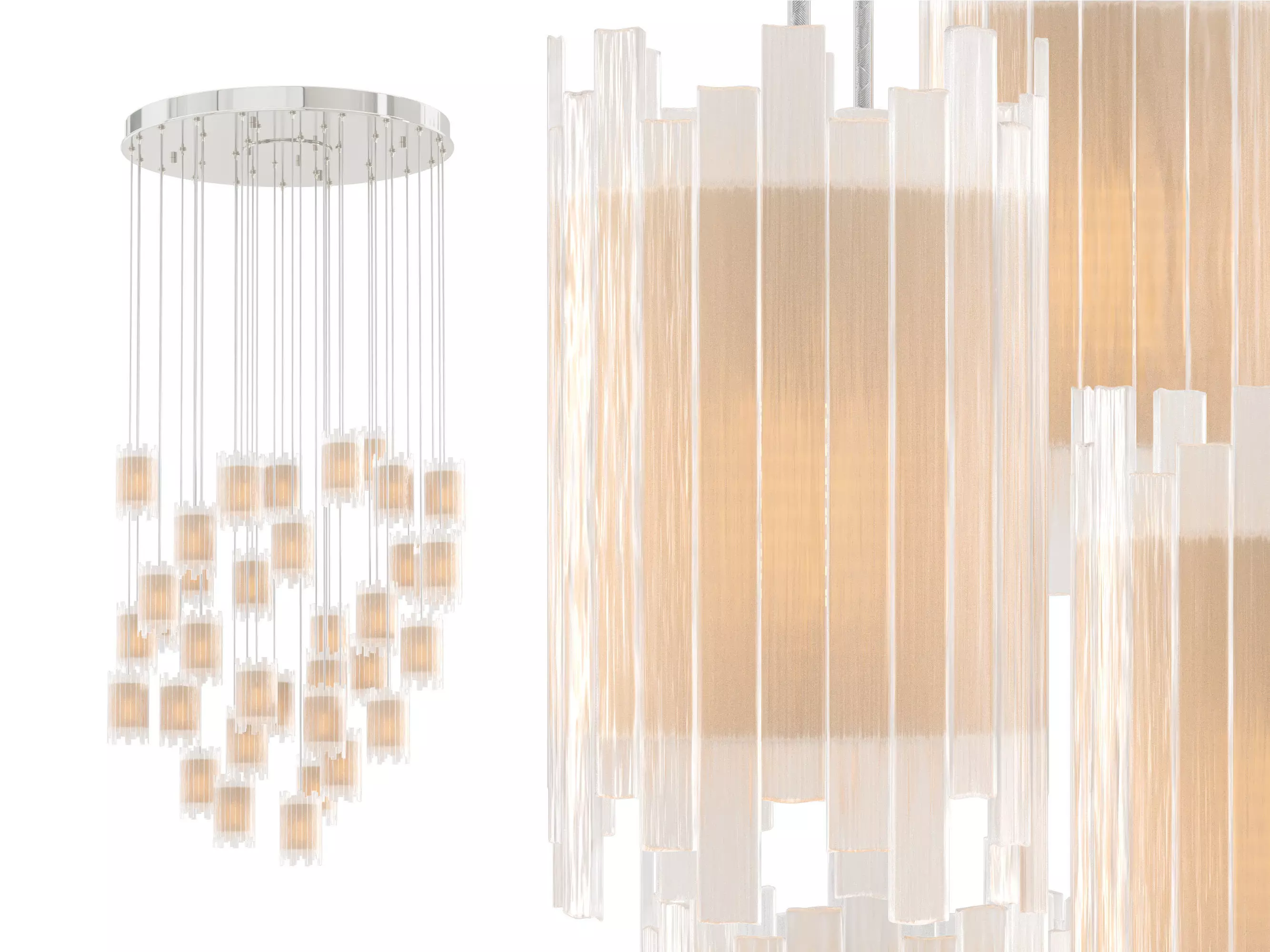 Gianna Round Chandelier 3D model_0