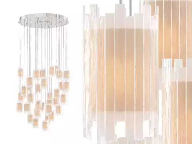 Gianna Round Chandelier 3D model