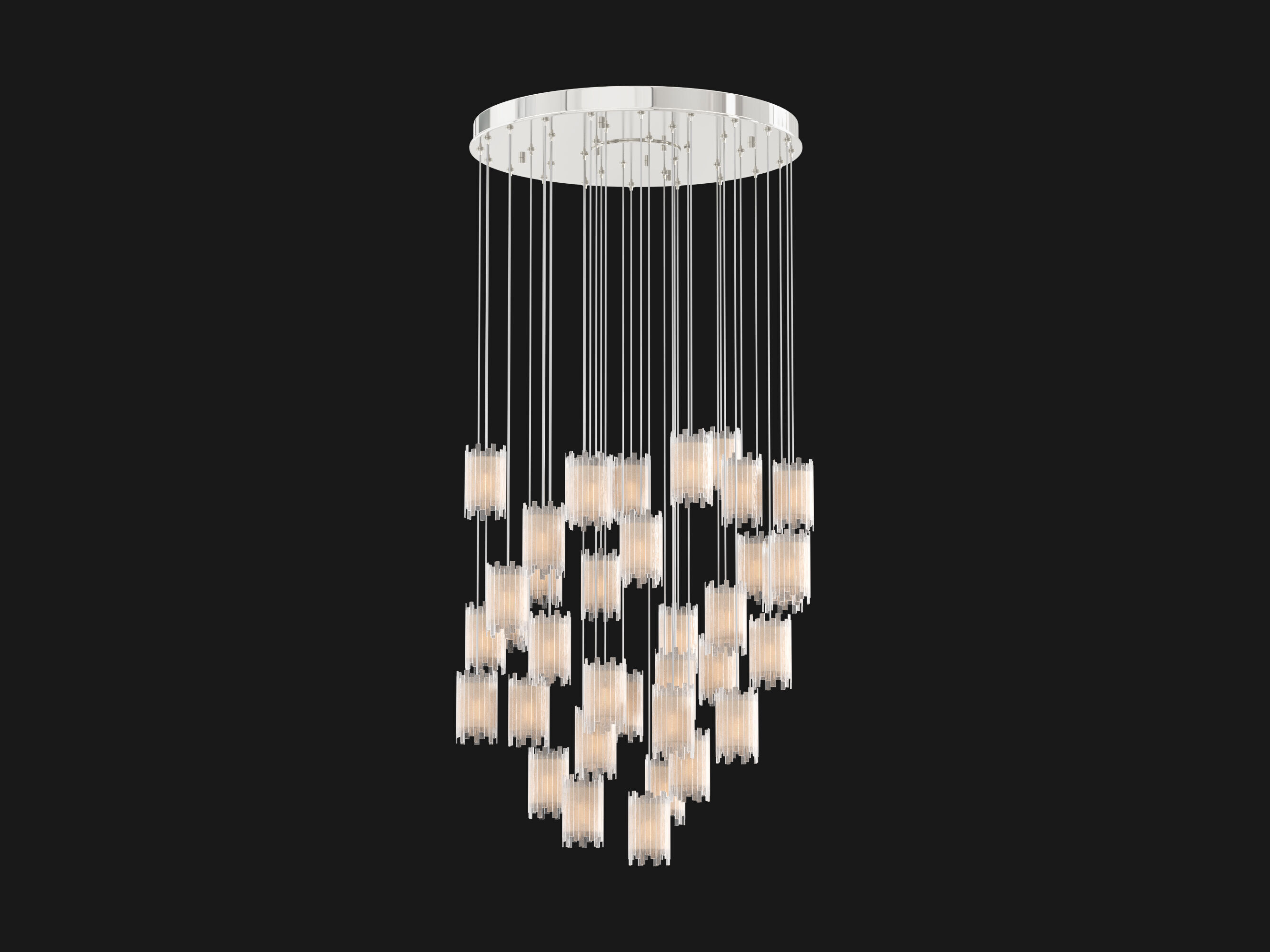 Gianna Round Chandelier 3D model_1