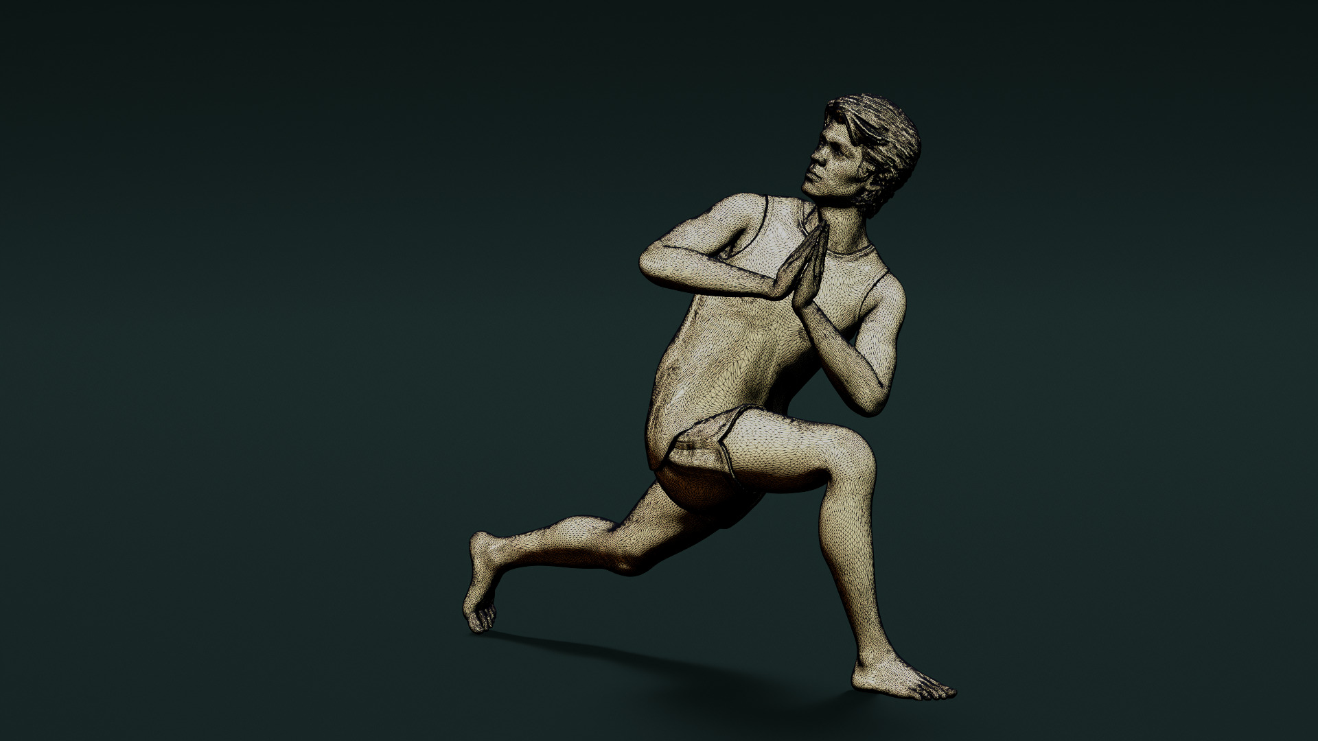 Yoga Man 01 3D model_2