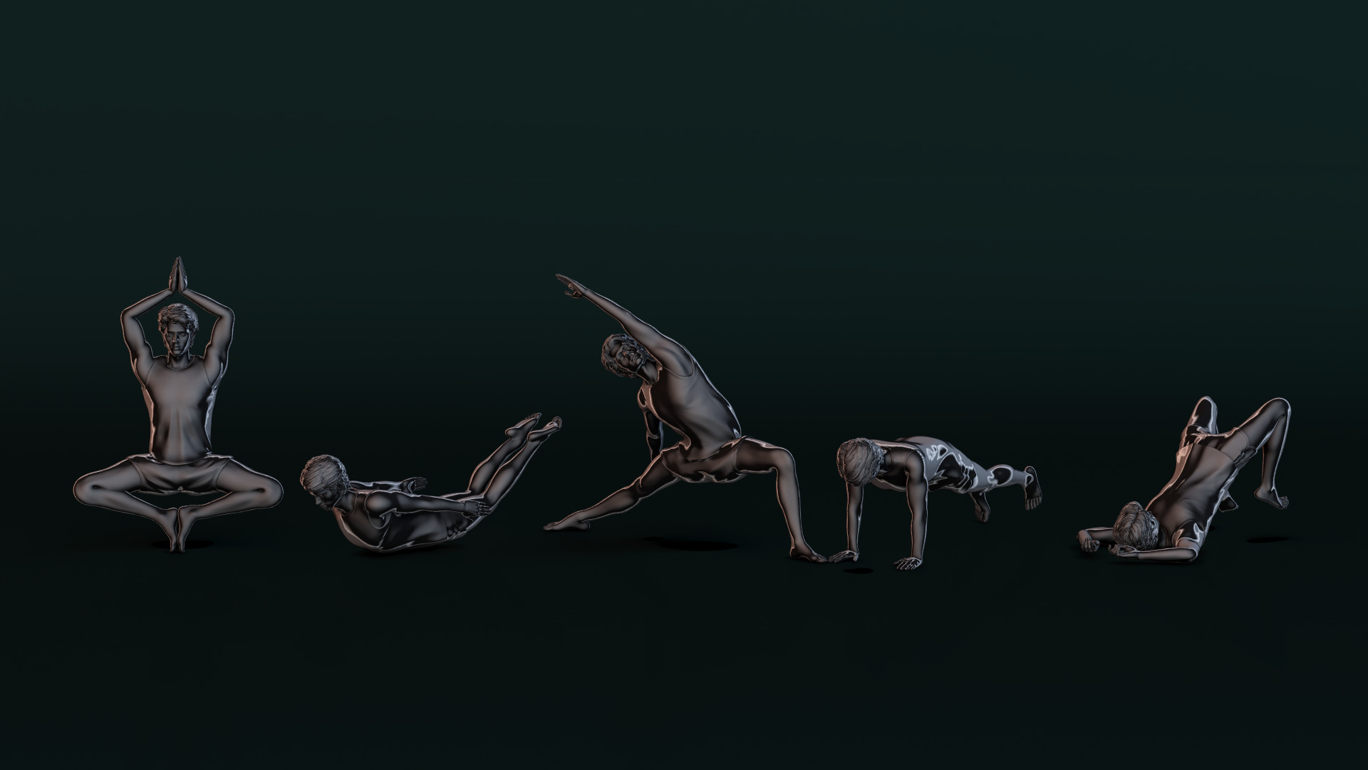 Yoga Man 01 3D model_9