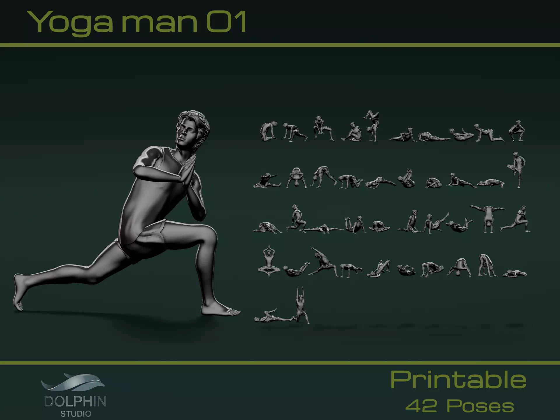 Yoga Man 01 3D model_0