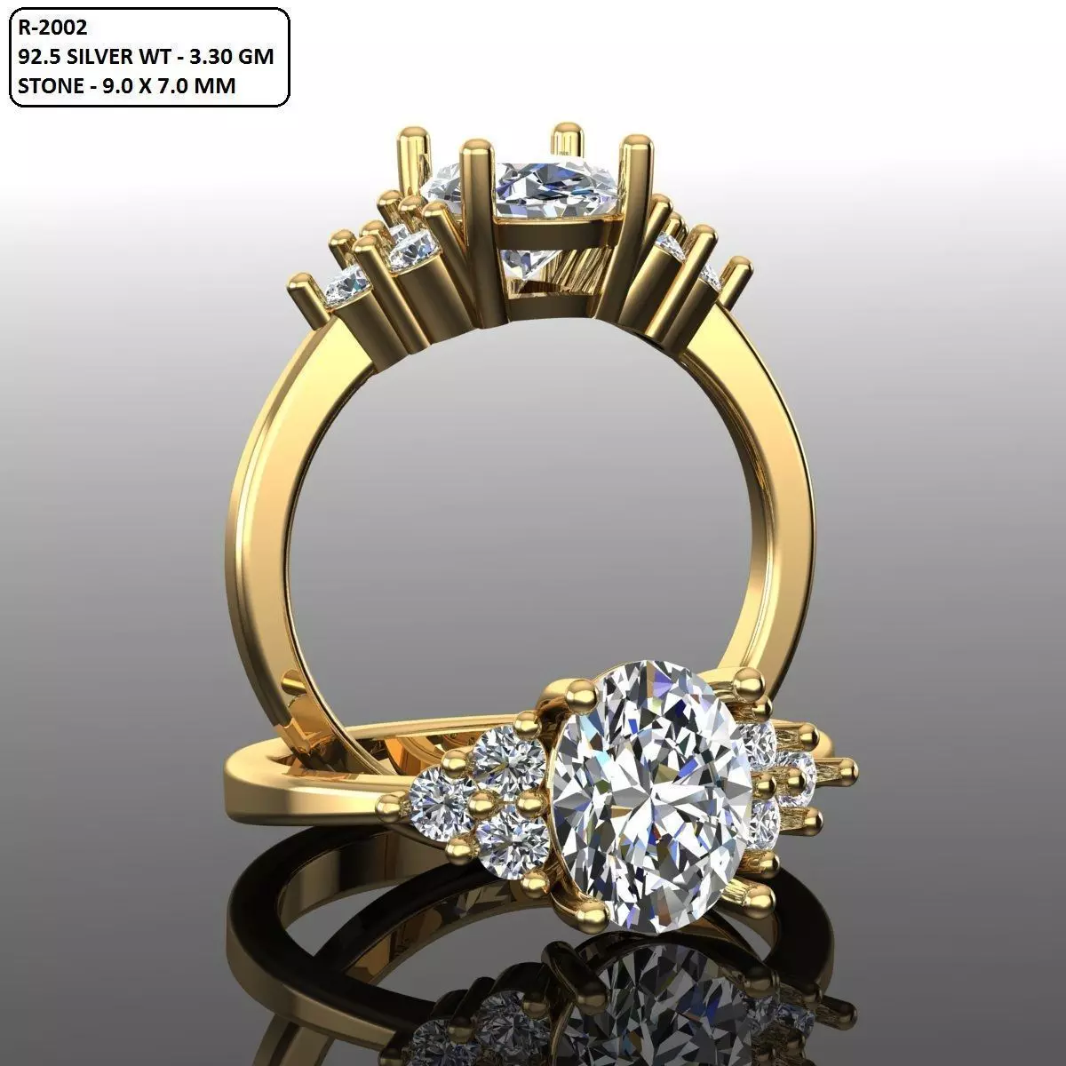 Solitaire Ring 3D print model_0