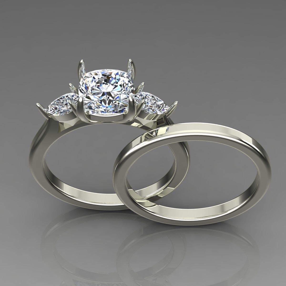 Solitaire Ring 3D print model_2