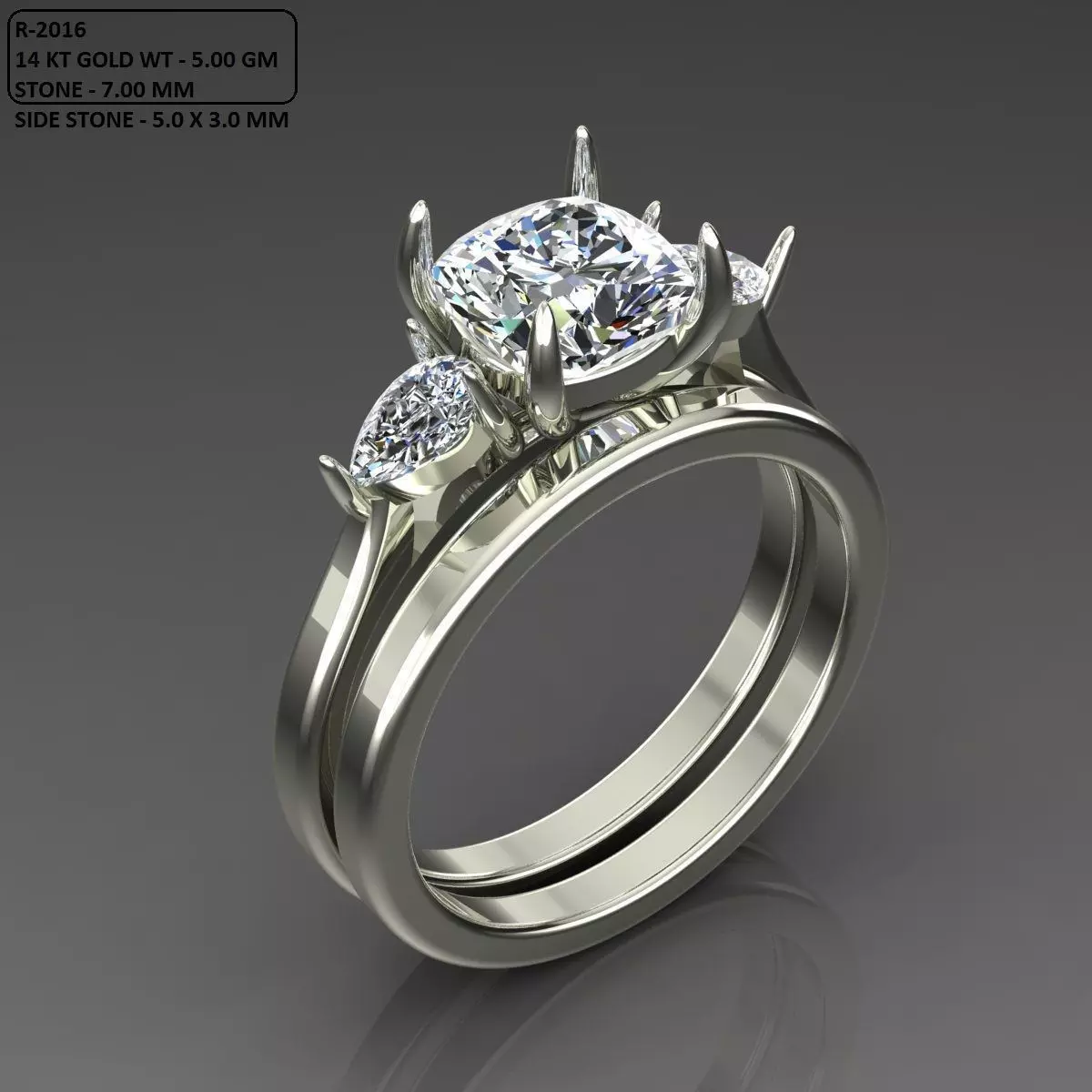 Solitaire Ring 3D print model_0