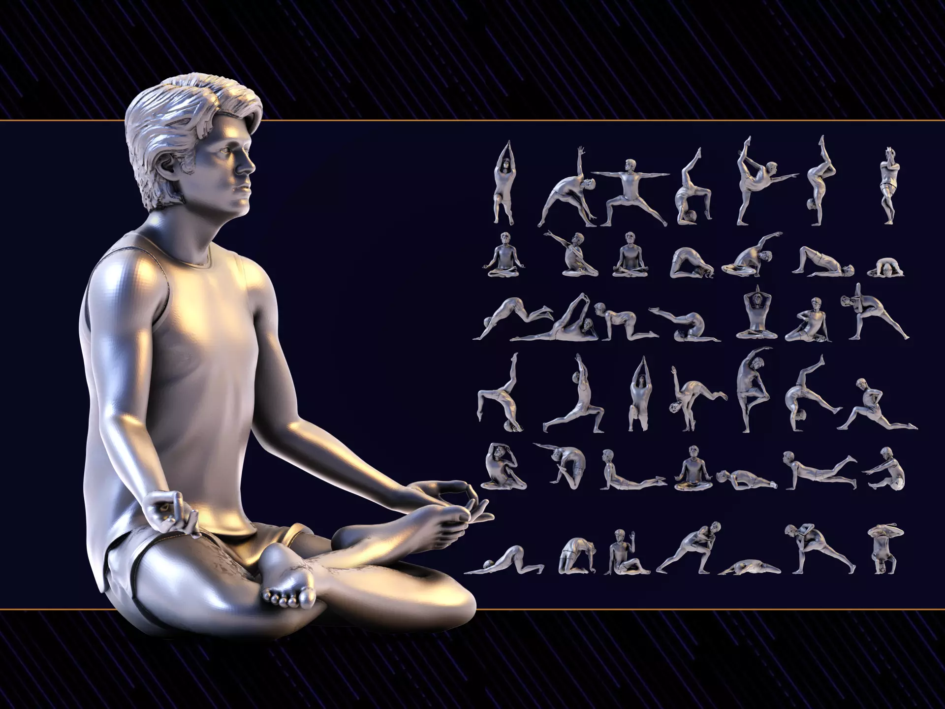 Yoga Man 02 3D print model