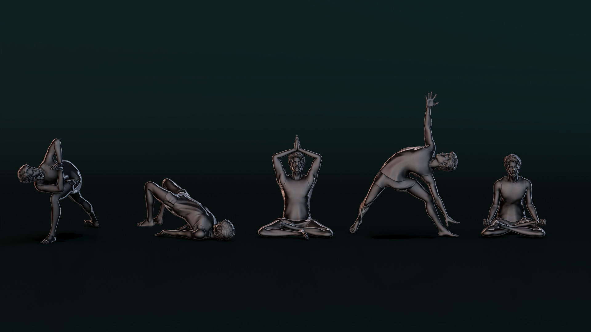 Yoga Man 02 3D model_4