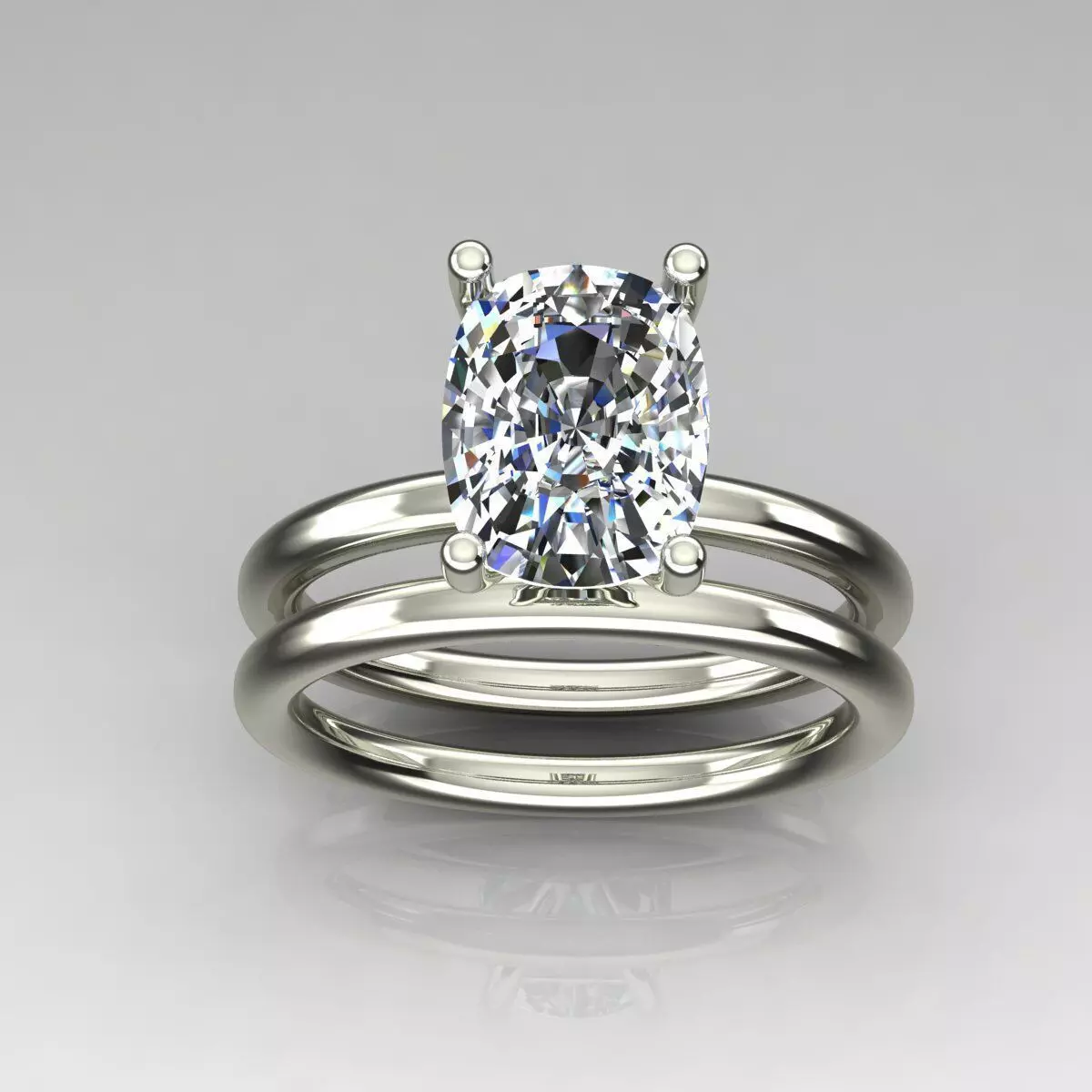 Solitaire Ring 3D print model_0