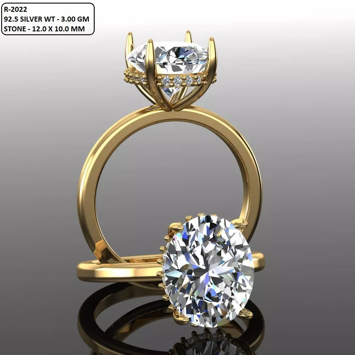 Solitaire Ring 3D print model_0