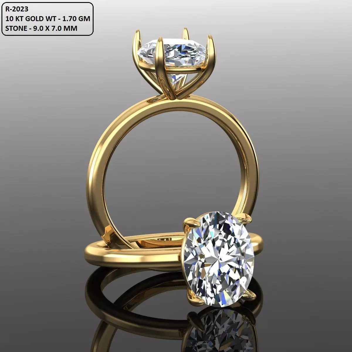 Solitaire Ring 3D print model_0