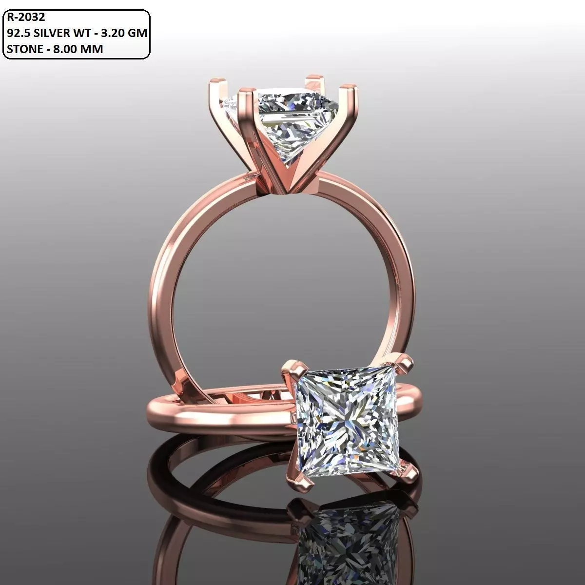 Solitaire Ring 3D print model_0
