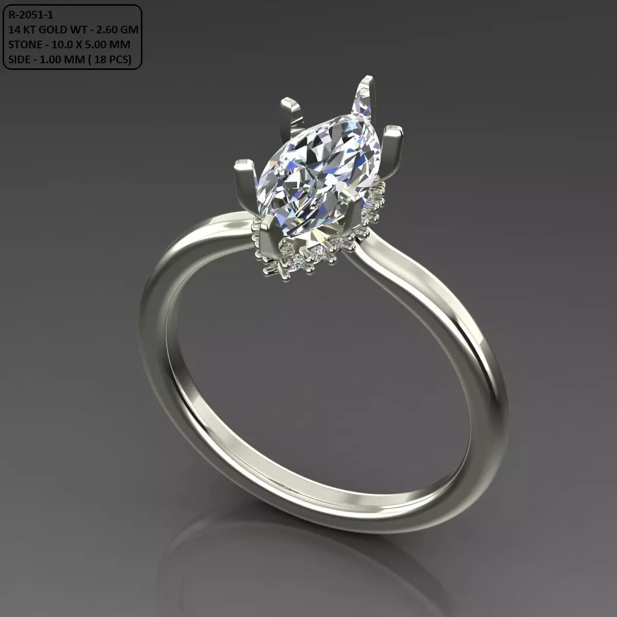Solitaire Ring 3D print model_0