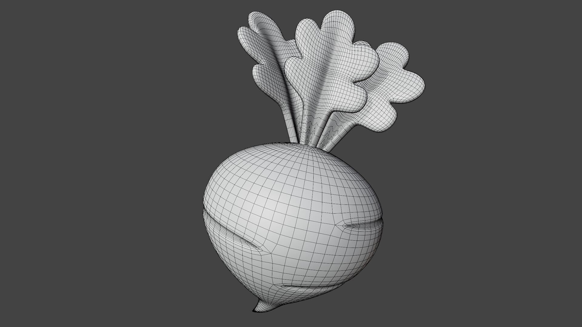 Stylized Beetroot 3D model_6