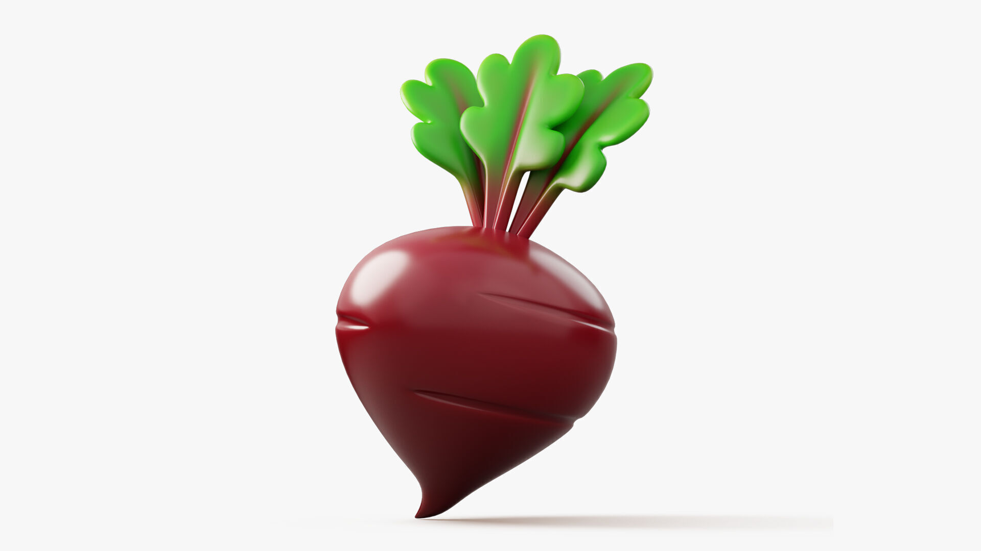 Stylized Beetroot 3D model_2