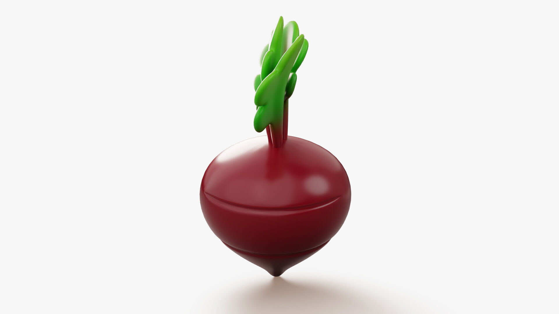 Stylized Beetroot 3D model_5