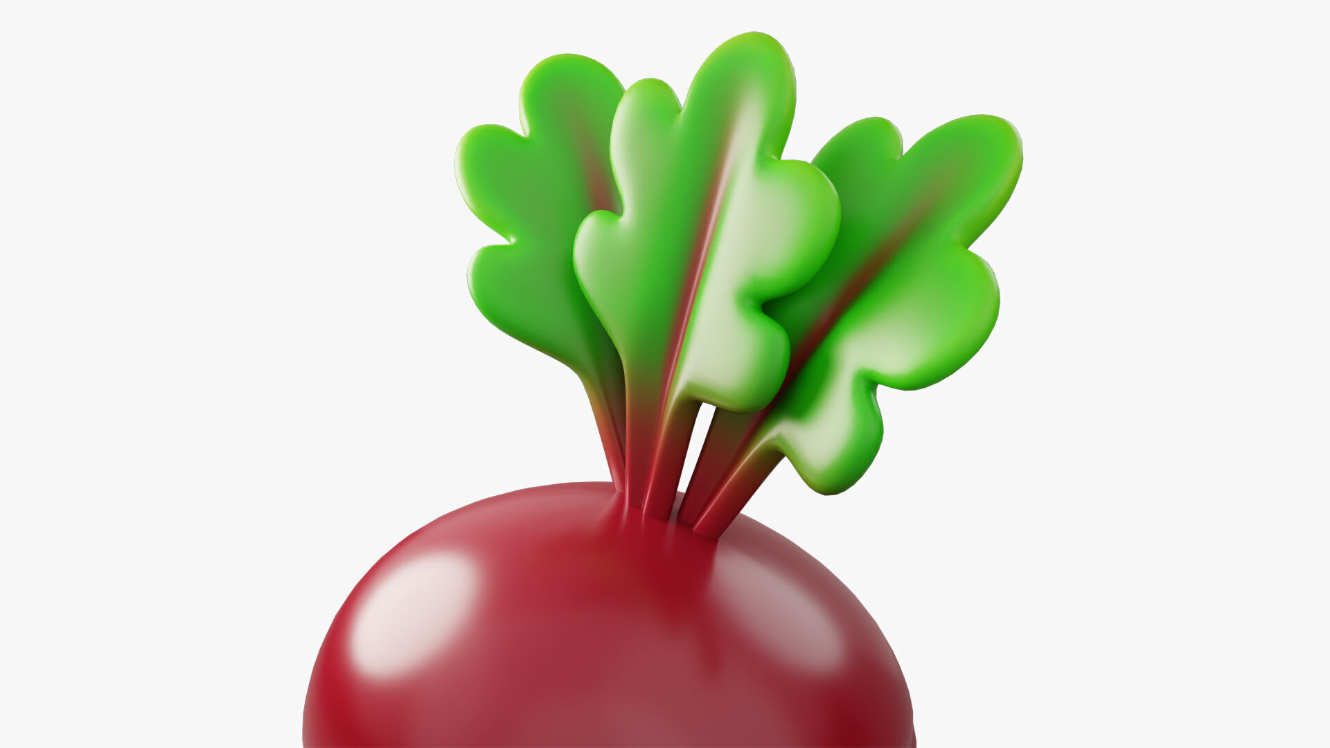 Stylized Beetroot 3D model_4