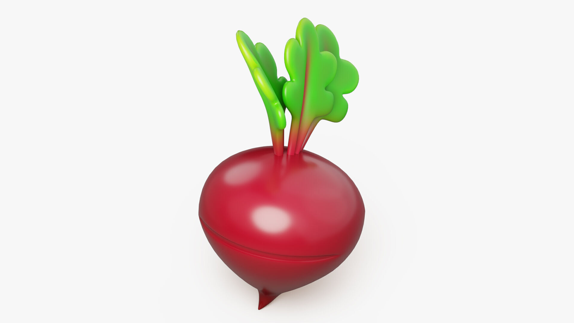 Stylized Beetroot 3D model_3