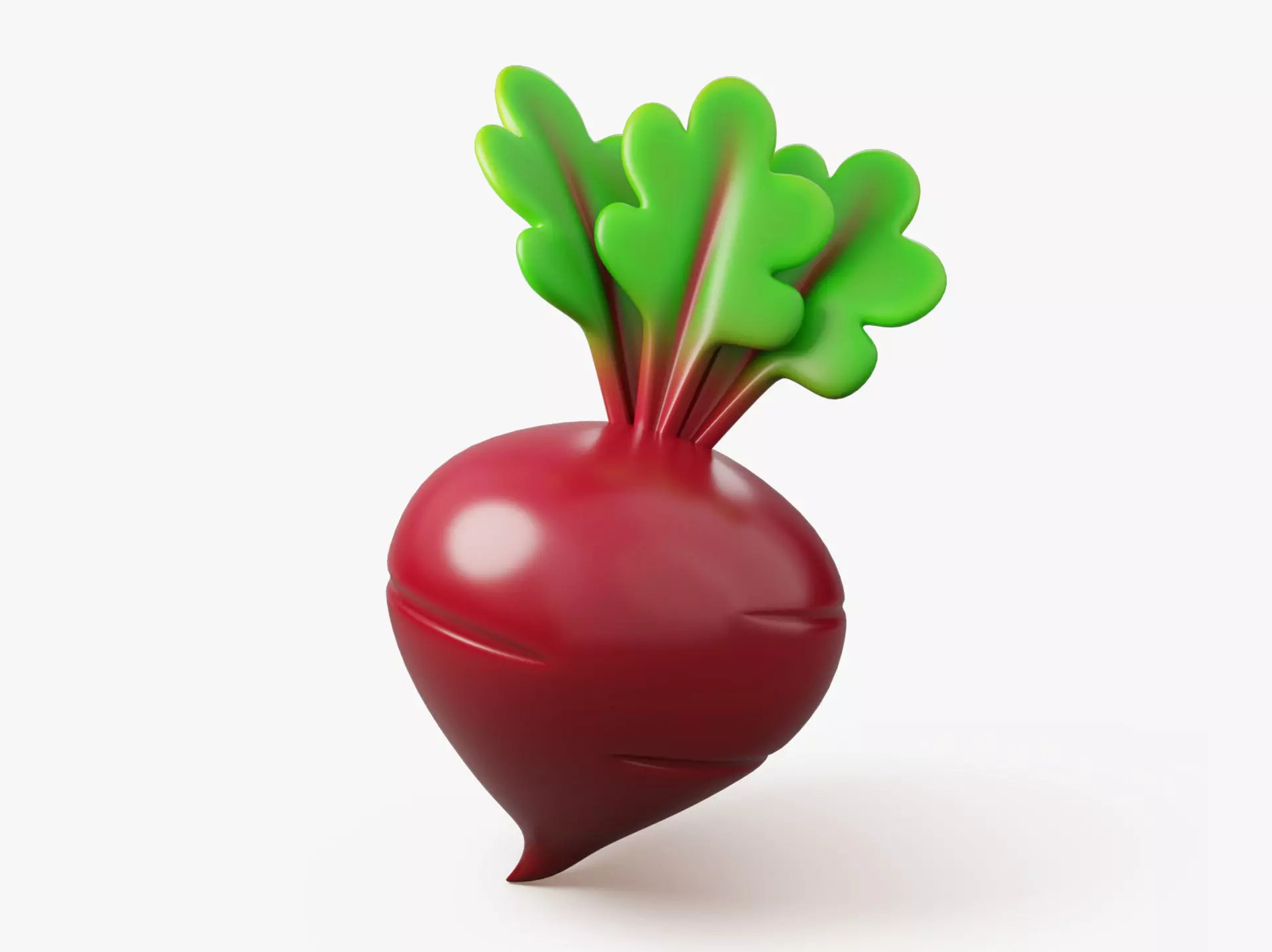 Stylized Beetroot 3D model_0