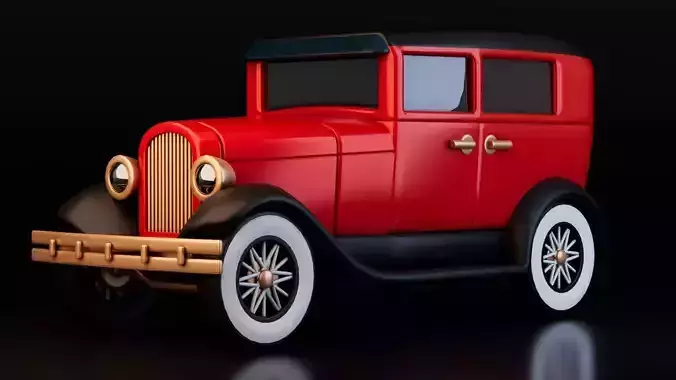 Low Poly Vintage Car