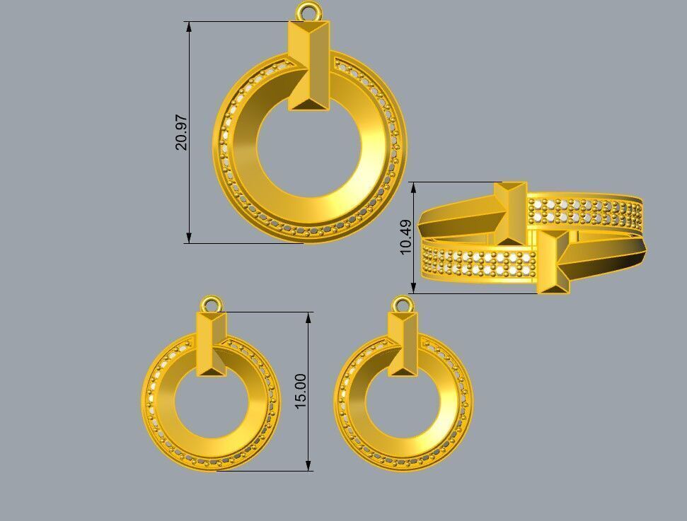 Tifani mini set 3D print model_5