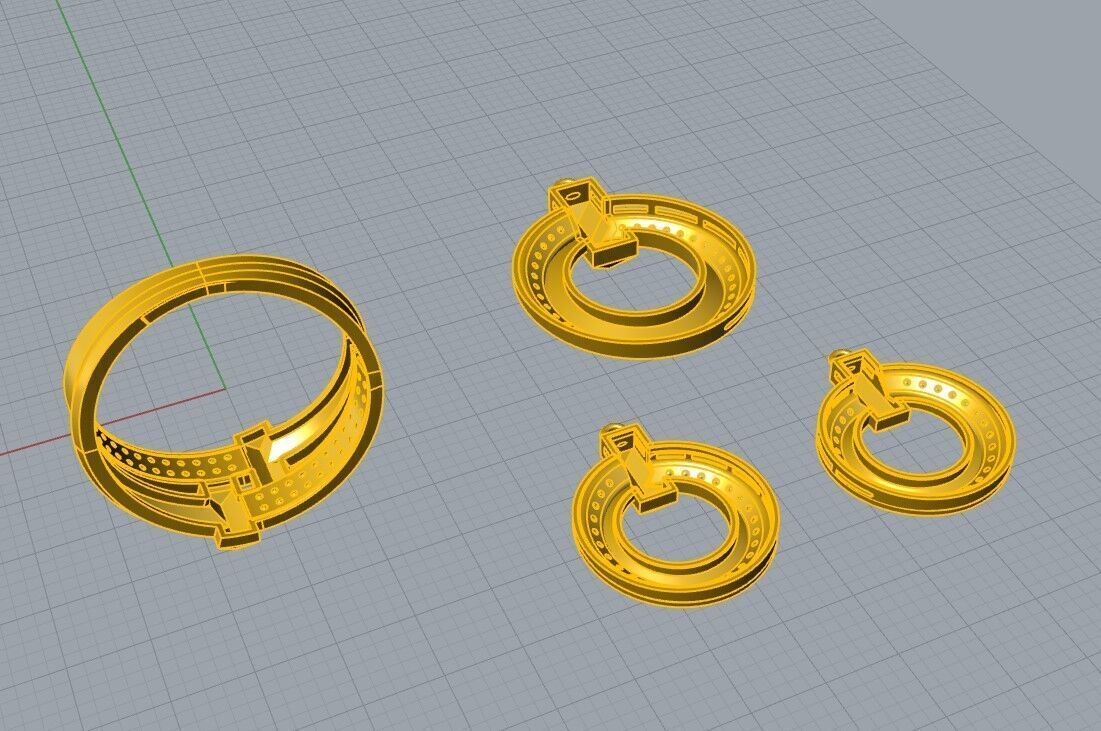 Tifani mini set 3D print model_7