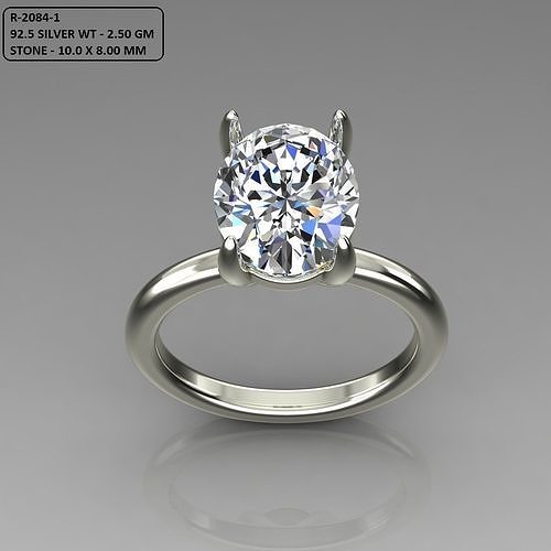 Solitaire Ring 3D print model