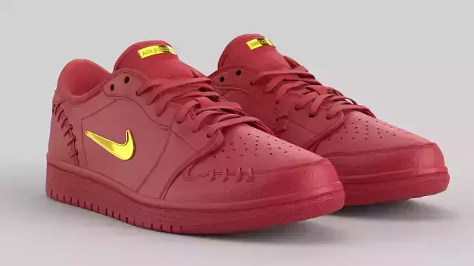 Air Jordan 1 Low Method of Make Gym Red Metallic Gold