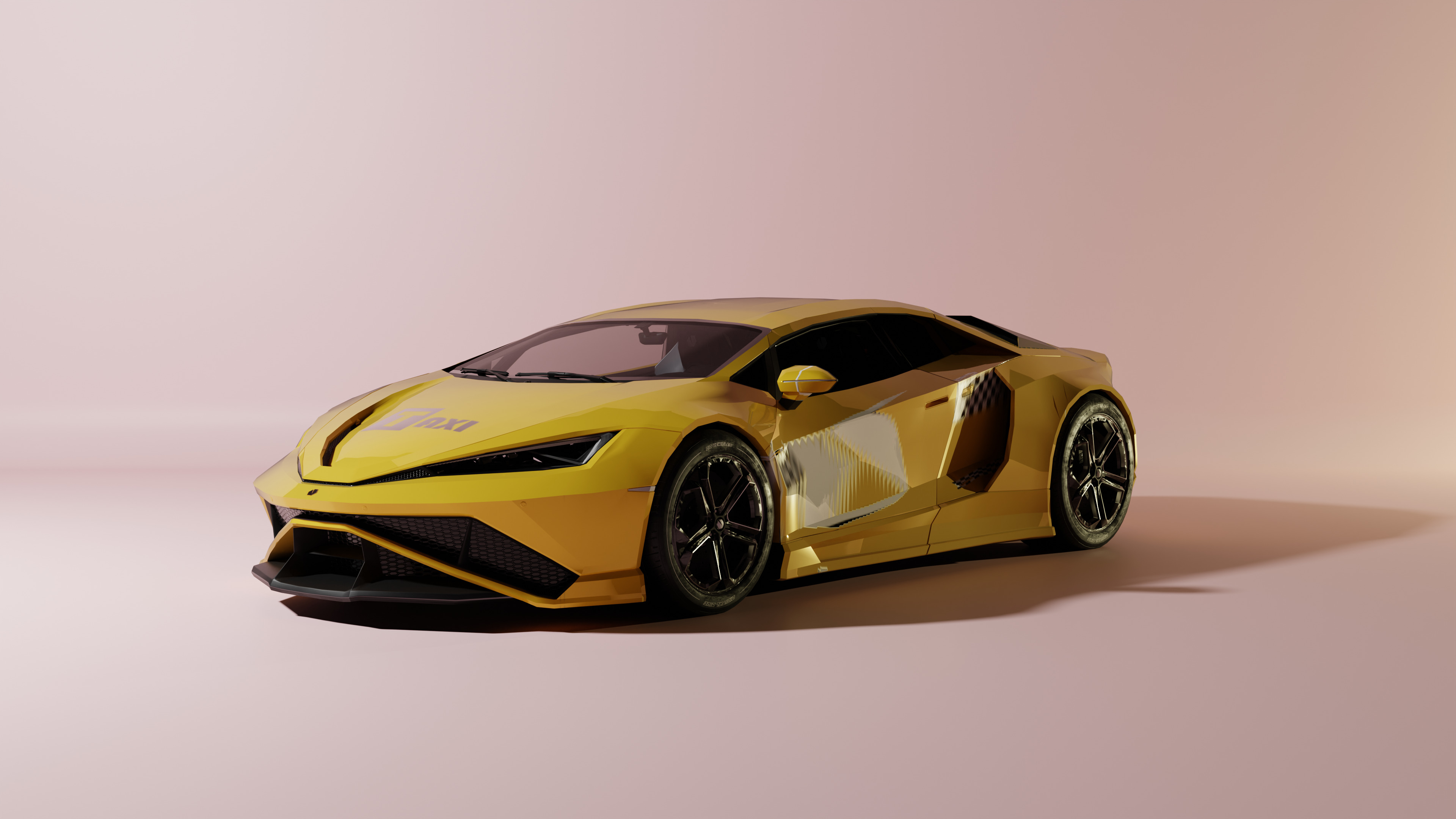 Supercar Concept Model Low-poly 3D model_1
