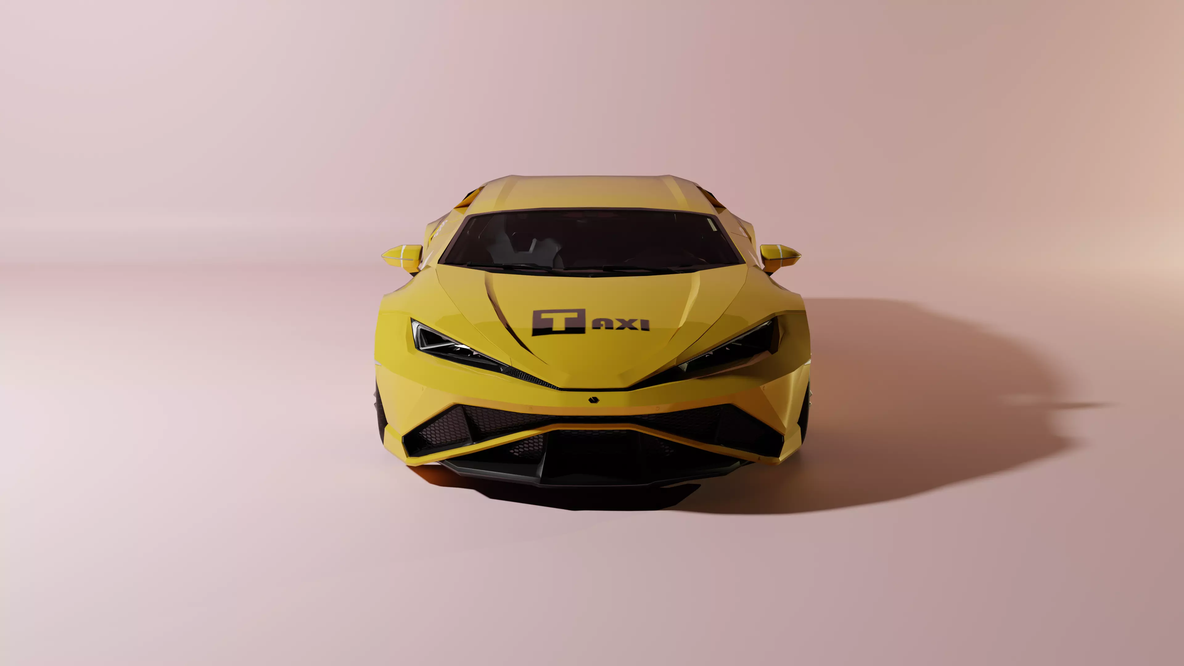 Supercar Concept Model Low-poly 3D model_0